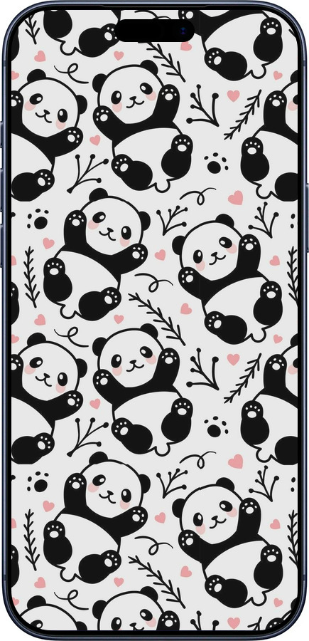 Силиконовый чехол Панды для Apple iPhone 17 PRO - 4318u-4030 изображение 