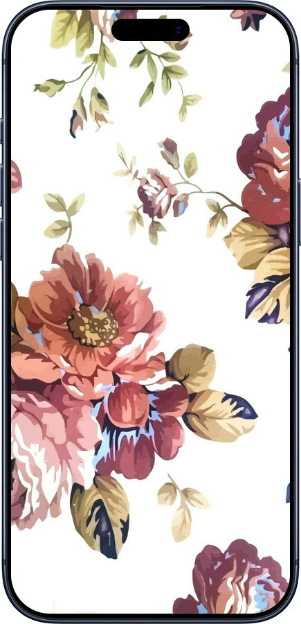 Силиконовый чехол Vintage flowers для Apple iPhone 17 PRO - 4333u-4030 изображение 