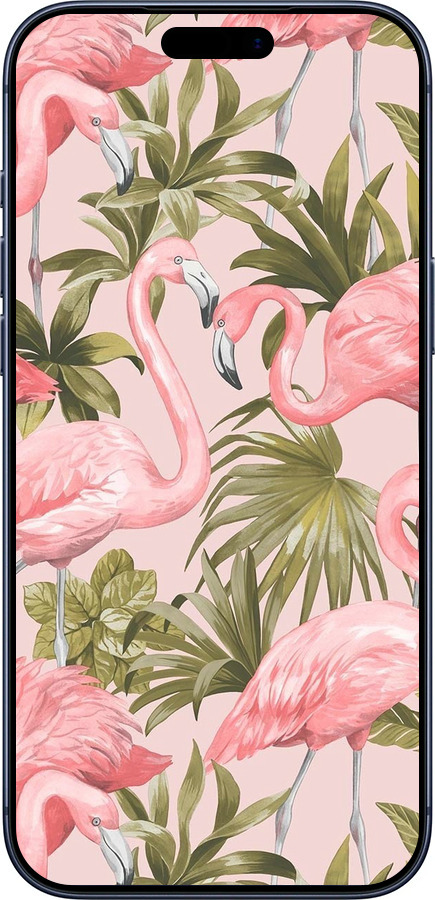 Силиконовый чехол фламинго 2 для Apple iPhone 17 PRO - 4360u-4030 изображение 