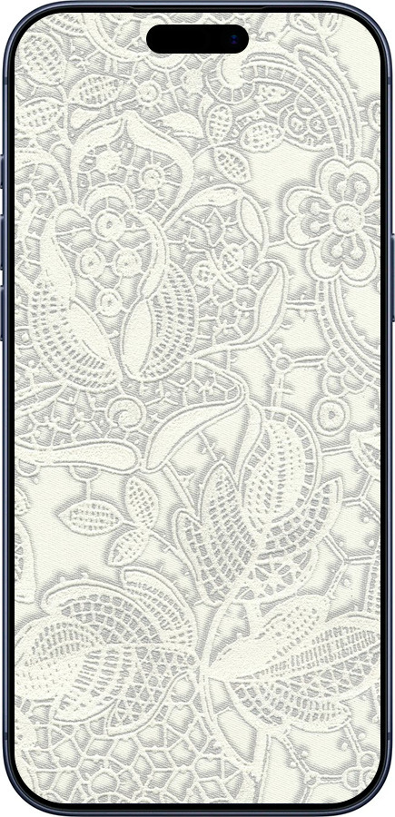 Силиконовый чехол Белое кружево для Apple iPhone 17 PRO - 4383u-4030 изображение 