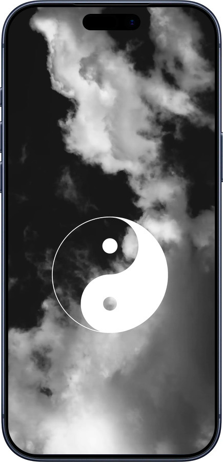 Силиконовый чехол Инь и Янь для Apple iPhone 17 PRO - 4389u-4030 изображение 