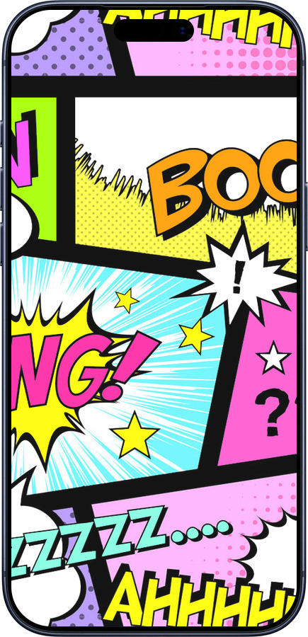 Силиконовый чехол Комикс 1 для Apple iPhone 17 PRO - 4407u-4030 изображение 