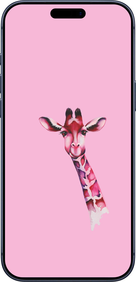 Силиконовый чехол Розовая жирафа для Apple iPhone 17 PRO - 4441u-4030 изображение 