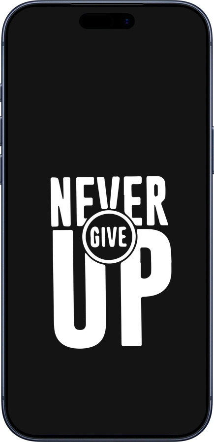 Силиконовый чехол Никогда не сдавайся для Apple iPhone 17 PRO - 4572u-4030 изображение 