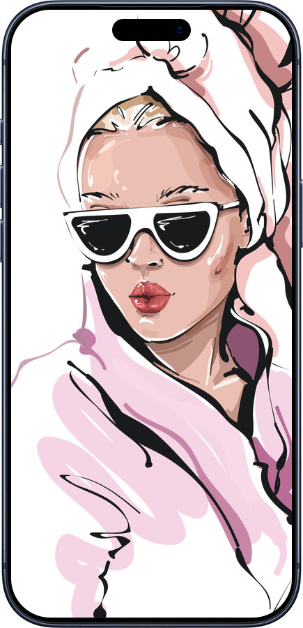 Силиконовый чехол Девушка в очках 2 для Apple iPhone 17 PRO - 4714u-4030 изображение 