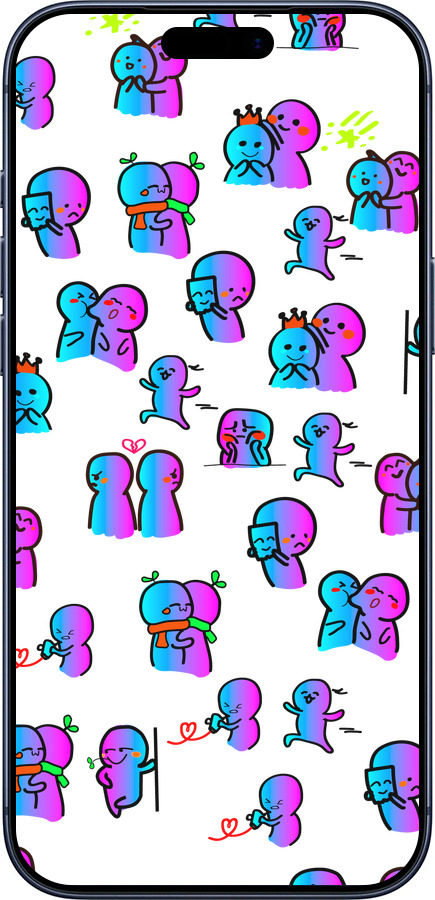 Силиконовый чехол Эмоции для Apple iPhone 17 PRO - 4736u-4030 изображение 