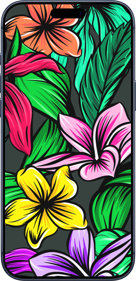 Силіконовий чехол Тропічні квіти 1 для Apple iPhone 17 PRO - 4753u-4030 изображение 