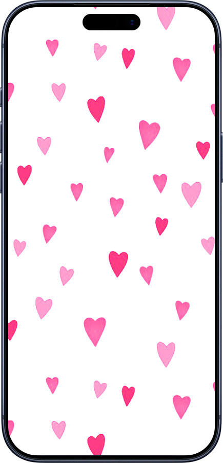 Силиконовый чехол Сердечки 2 для Apple iPhone 17 PRO - 4763u-4030 изображение 