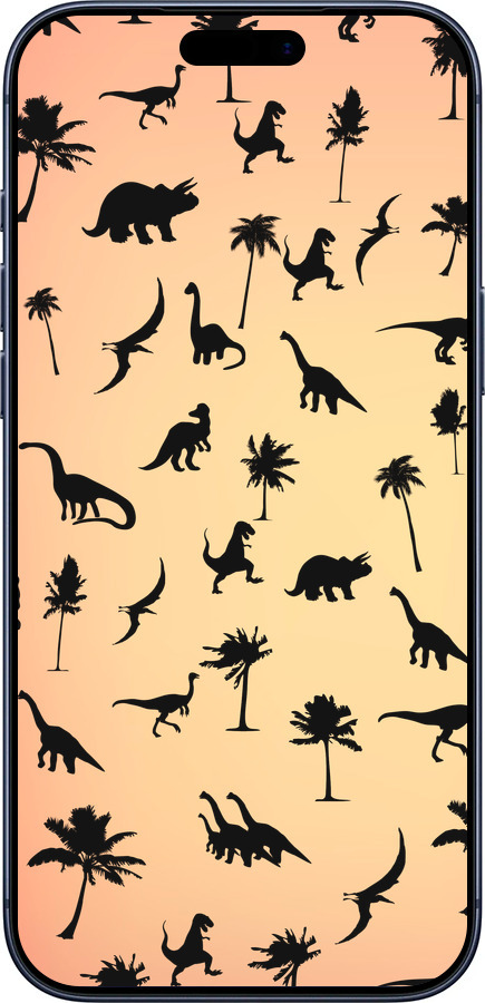 Силиконовый чехол Динозаврики 1 для Apple iPhone 17 PRO - 4772u-4030 изображение 