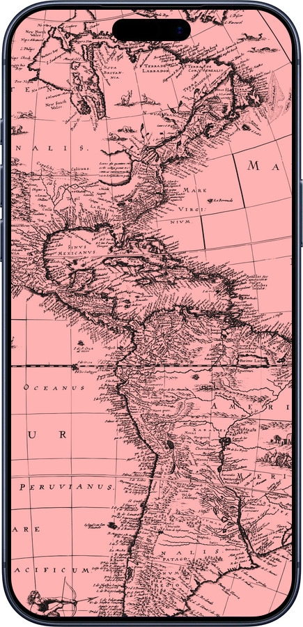 Силиконовый чехол Карта для Apple iPhone 17 PRO - 4794u-4030 изображение 