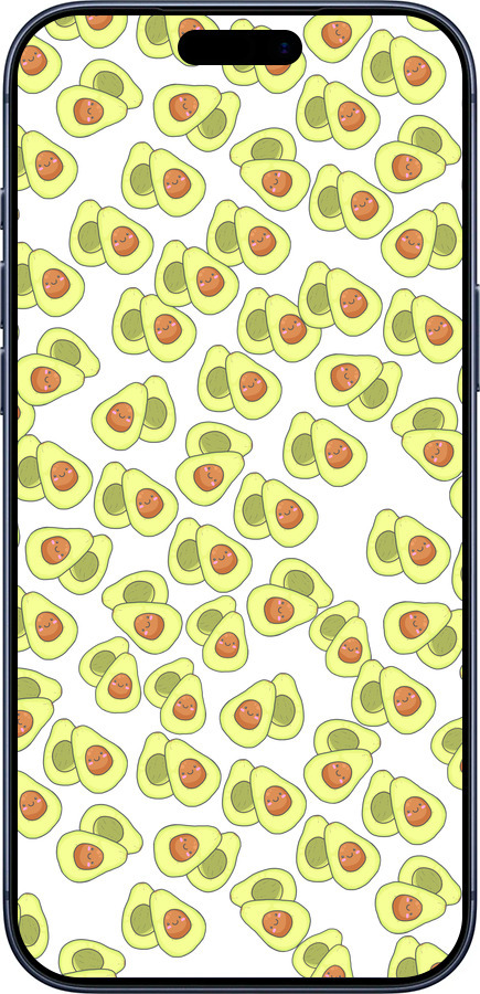Силиконовый чехол Весёлые авокадо для Apple iPhone 17 PRO - 4799u-4030 изображение 