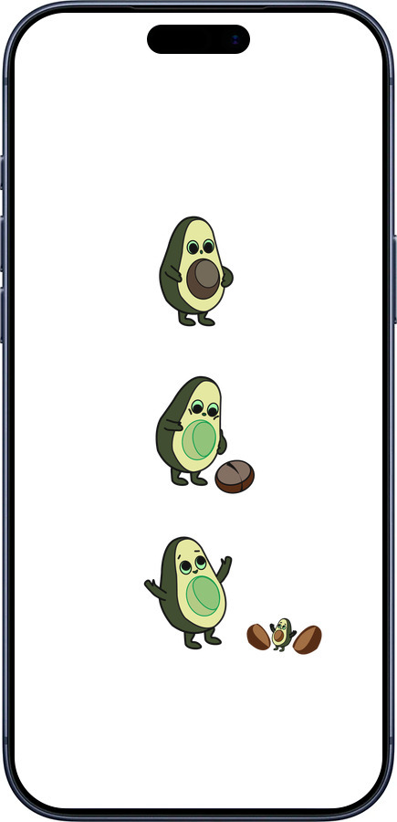 Силиконовый чехол Авокадо 1 для Apple iPhone 17 PRO - 4857u-4030 изображение 