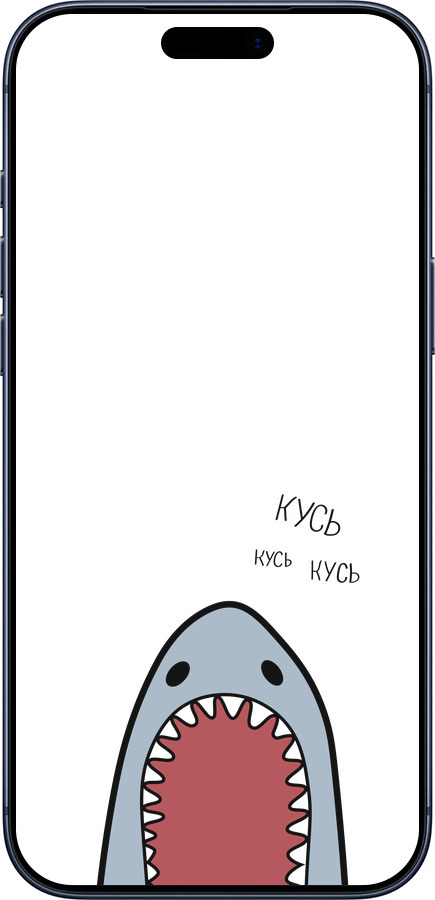 Силиконовый чехол Акула для Apple iPhone 17 PRO - 4870u-4030 изображение 