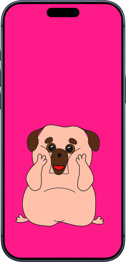 Силиконовый чехол Весёлый мопс для Apple iPhone 17 PRO - 4908u-4030 изображение 