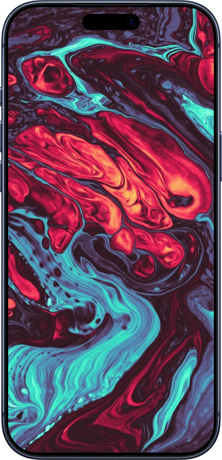 Силиконовый чехол Синяя красная абстакция для Apple iPhone 17 PRO - 5339u-4030 изображение 