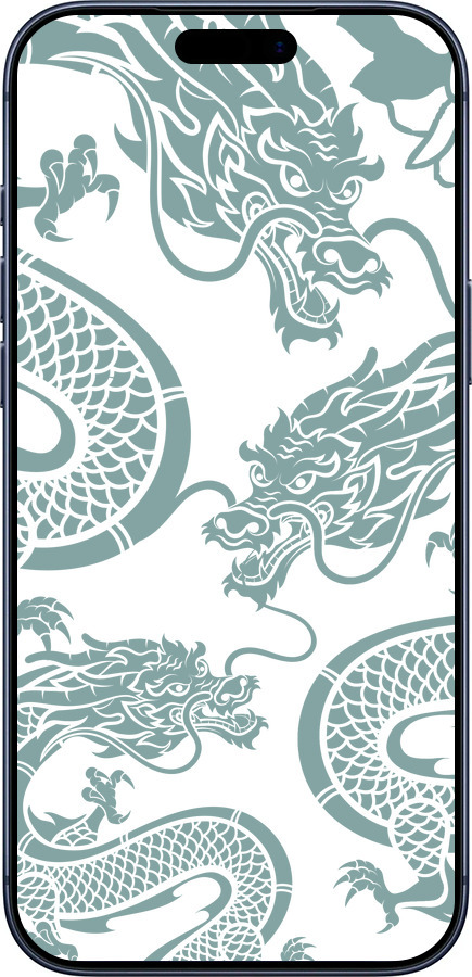 Силиконовый чехол Дракон для Apple iPhone 17 PRO - 5476u-4030 изображение 