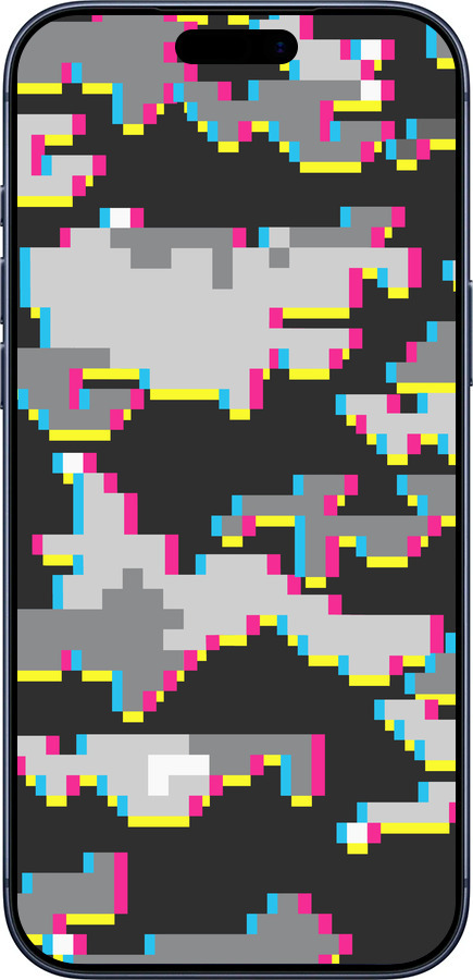 Силиконовый чехол Пиксельный камуфляж для Apple iPhone 17 PRO - 5481u-4030 изображение 