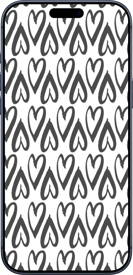 Силіконовий чехол Серця v2 для Apple iPhone 17 PRO - 5497u-4030 изображение 