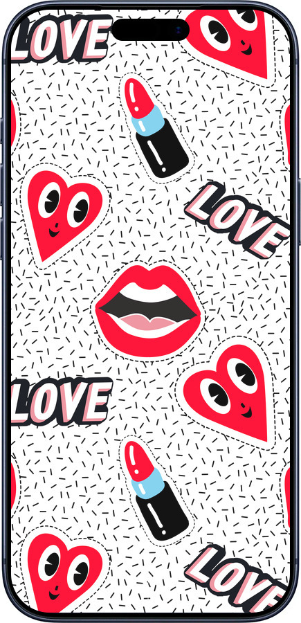 Силиконовый чехол Стикеры v3 для Apple iPhone 17 PRO - 5502u-4030 изображение 