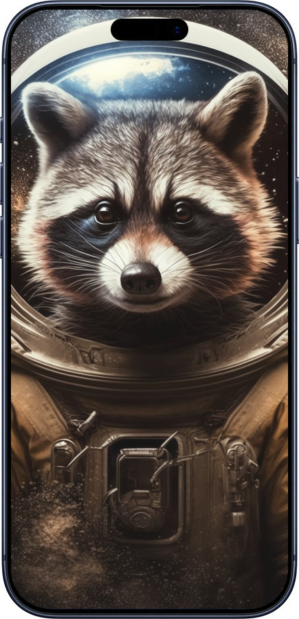 Силиконовый чехол Raccoon austronaut для Apple iPhone 17 PRO - 5581u-4030 изображение 