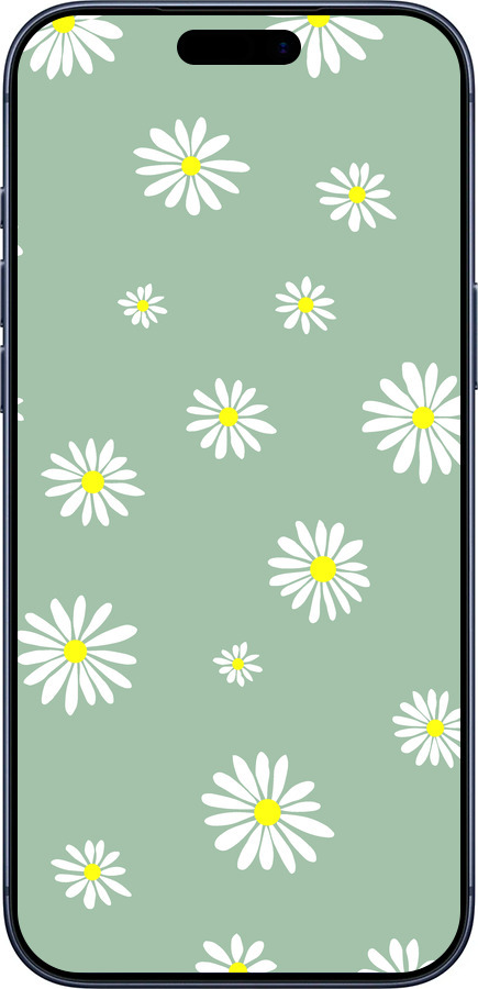 Силиконовый чехол Ромашки v4 для Apple iPhone 17 PRO - 5603u-4030 изображение 