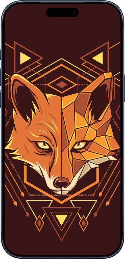 Силиконовый чехол Лиса геометрия для Apple iPhone 17 PRO - 5607u-4030 изображение 