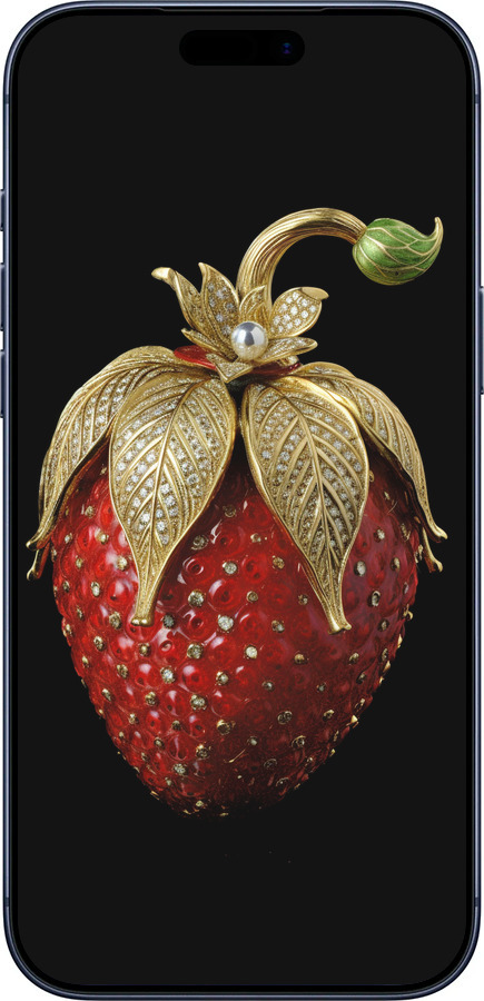 Силиконовый чехол Клубника v3 для Apple iPhone 17 PRO - 5638u-4030 изображение 