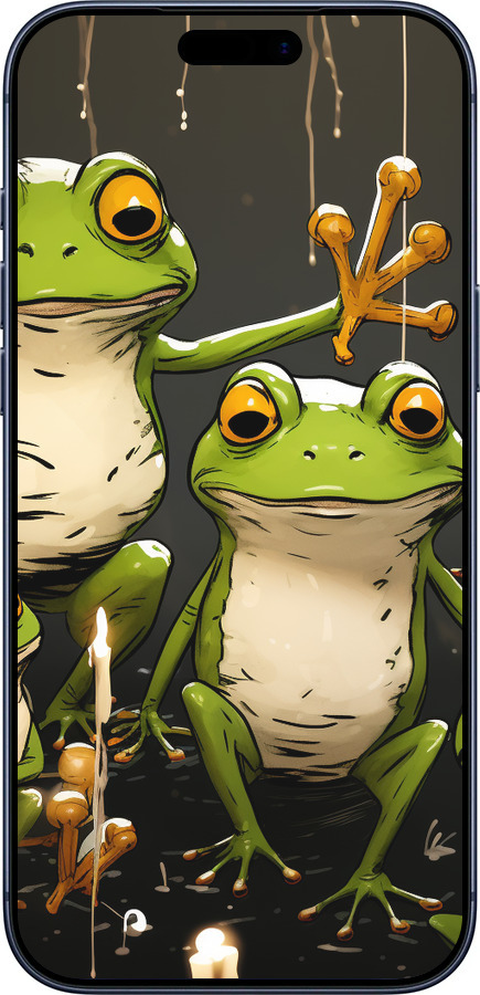 Силиконовый чехол Жабки 2 для Apple iPhone 17 PRO - 5657u-4030 изображение 