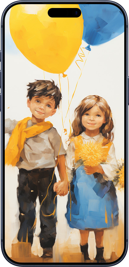 Силиконовый чехол Дети с шариками для Apple iPhone 17 PRO - 5659u-4030 изображение 