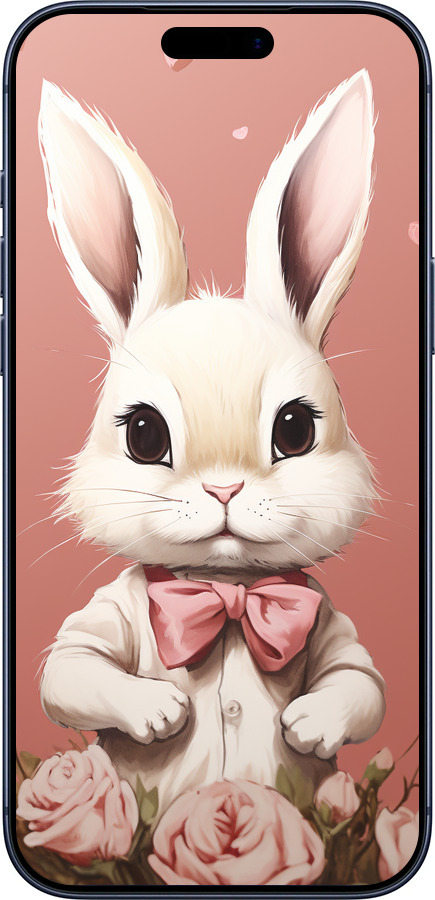 Силиконовый чехол Зайчик для Apple iPhone 17 PRO - 5669u-4030 изображение 