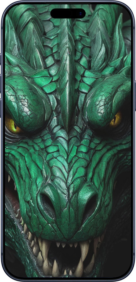 Силиконовый чехол Зелёный дракон v2 для Apple iPhone 17 PRO - 5817u-4030 изображение 