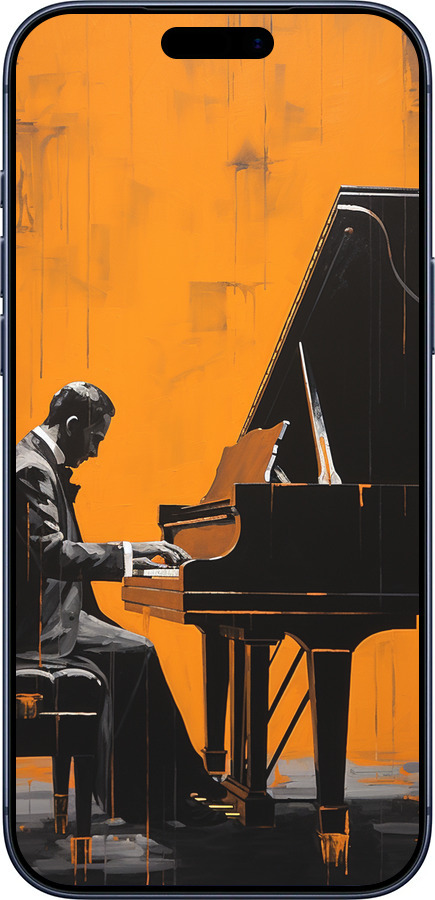 Силиконовый чехол Чехол для телефона Мужчина за Роялем для Apple iPhone 17 PRO - 5938u-4030 изображение 