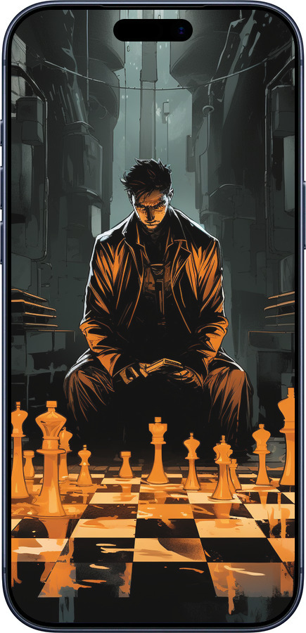 Силиконовый чехол Шахматы для Apple iPhone 17 PRO - 5951u-4030 изображение 