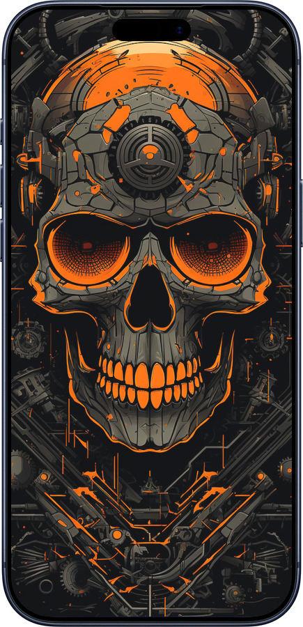 Силиконовый чехол Череп для Apple iPhone 17 PRO - 5952u-4030 изображение 