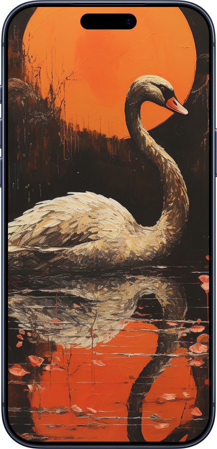 Силиконовый чехол Лебедь для Apple iPhone 17 PRO - 5964u-4030 изображение 