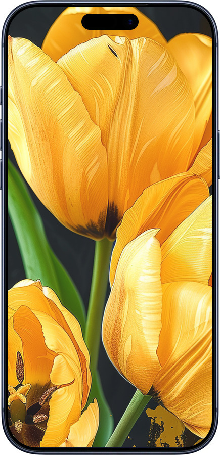 Силіконовий чехол Жовті тюльпани для Apple iPhone 17 PRO - 5991u-4030 изображение 