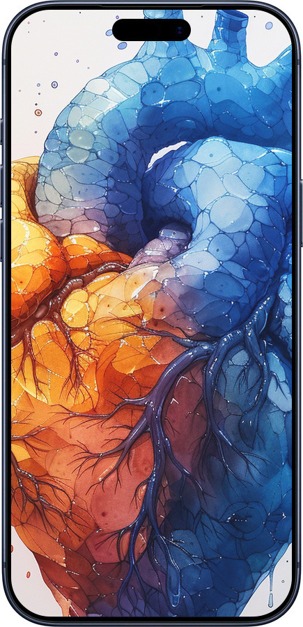 Силиконовый чехол Арт-сердце для Apple iPhone 17 PRO - 6034u-4030 изображение 