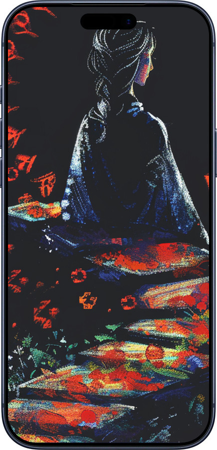 Силиконовый чехол Мечтательная девушка для Apple iPhone 17 PRO - 6042u-4030 изображение 