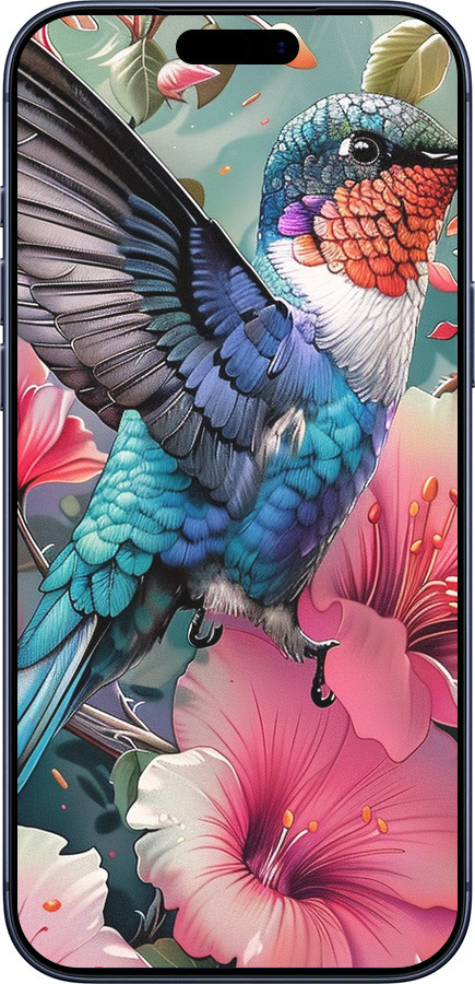 Силиконовый чехол Сказочная колибри для Apple iPhone 17 PRO - 6051u-4030 изображение 