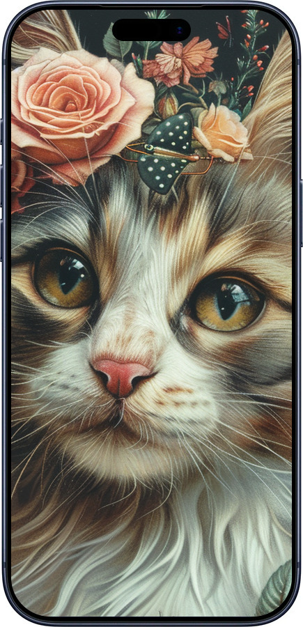 Силиконовый чехол Cats and flowers для Apple iPhone 17 PRO - 6069u-4030 изображение 