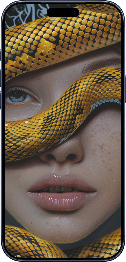 Силиконовый чехол Объятия змеи для Apple iPhone 17 PRO - 6081u-4030 изображение 