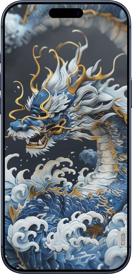 Силиконовый чехол Водяной дракон для Apple iPhone 17 PRO - 6113u-4030 изображение 