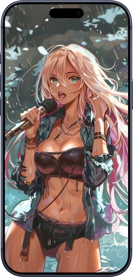 Силиконовый чехол Аниме-звезда под водопадом для Apple iPhone 17 PRO - 6121u-4030 изображение 