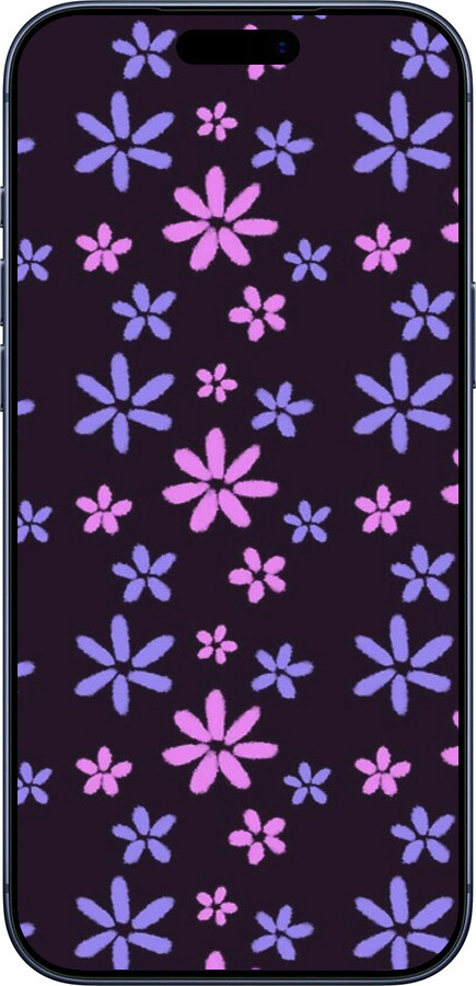 Силиконовый чехол с  цветами для Apple iPhone 17 PRO - 6258u-4030 изображение 