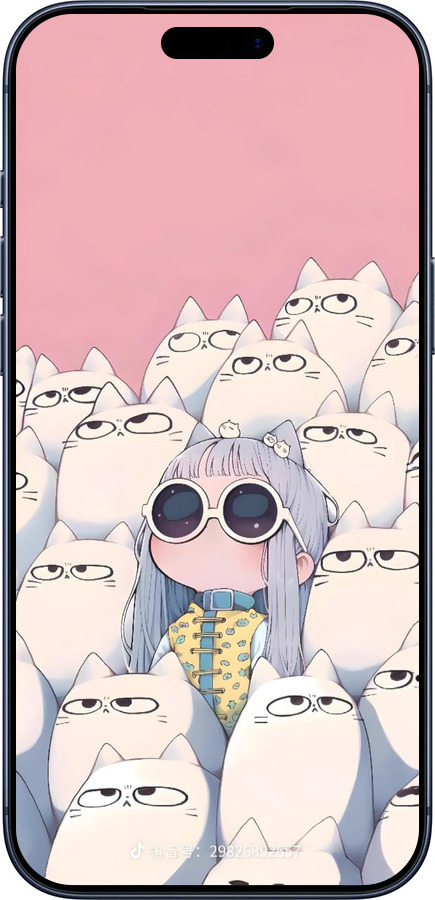 Силиконовый чехол Малышка с котами для Apple iPhone 17 PRO - 6295u-4030 изображение 