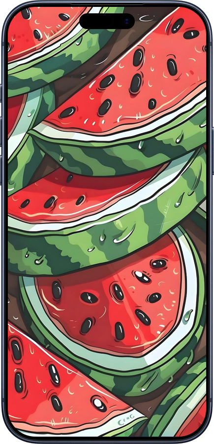 Силиконовый чехол Арбуз для Apple iPhone 17 PRO - 6315u-4030 изображение 