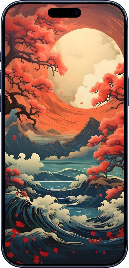 Силиконовый чехол Природа японии для Apple iPhone 17 PRO - 6327u-4030 изображение 