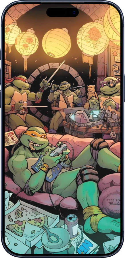 Силиконовый чехол Черепашки нинзя для Apple iPhone 17 PRO - 6346u-4030 изображение 