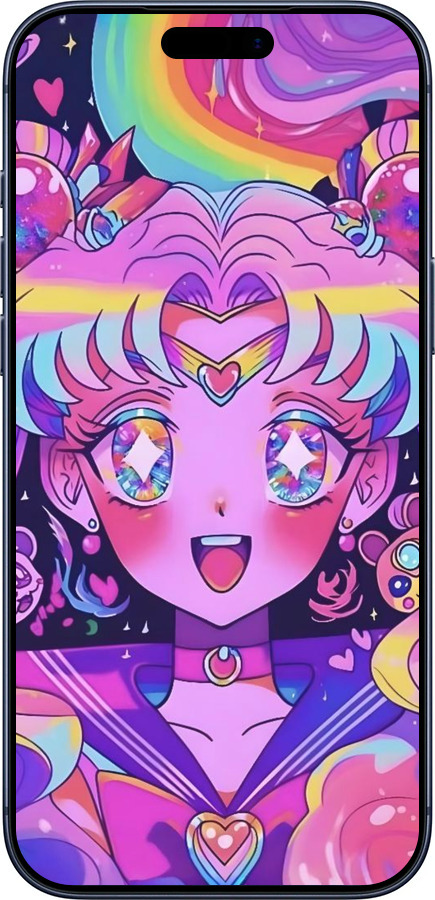 Силиконовый чехол Сейлор Мун 3 для Apple iPhone 17 PRO - 6352u-4030 изображение 