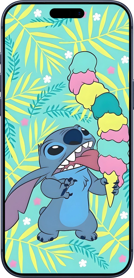 Силиконовый чехол Стич для Apple iPhone 17 PRO - 6361u-4030 изображение 